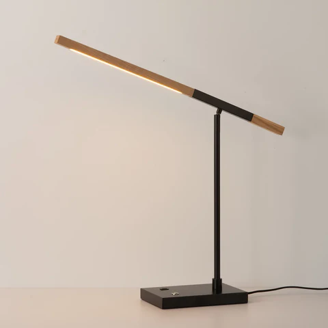 Port Designer LED Table Lamp – Natural Ash