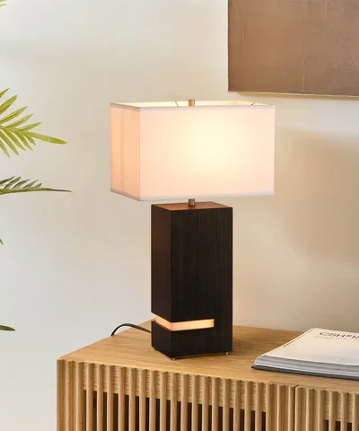 Zen Gilded Ebony Nightlight Table Lamp