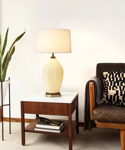Santa Clara Bone Porcelain Nightlight Table Lamp