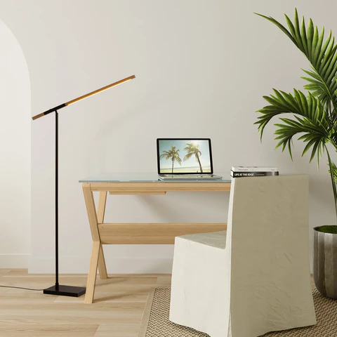 Port Natural Ash Wood LED Floor Lamp - Image 2