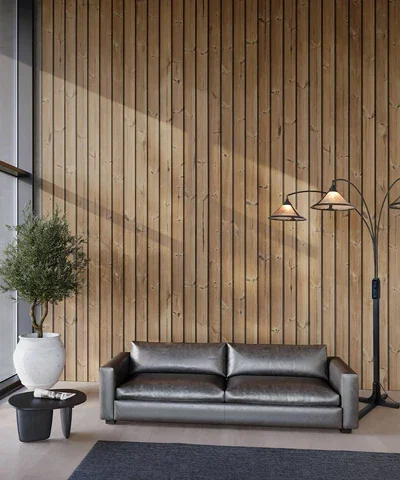 Natural Mica Contemporary 3-Light Floor Lamp