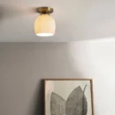 Petaluma Bone Porcelain Semi-Flush Ceiling Light