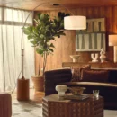Tambo Arc Floor Lamp – Dark Walnut