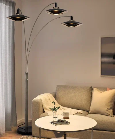 Rancho Mirage Three-Head Arc Floor Lamp