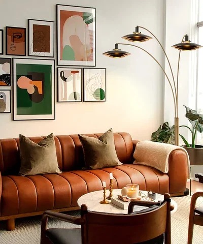 Rancho Mirage 84-Inch 3-Light Arc Floor Lamp – Weathered Brass Finish