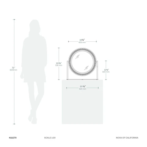 Marilyn LED Tabletop Vanity Mirror - Image 12