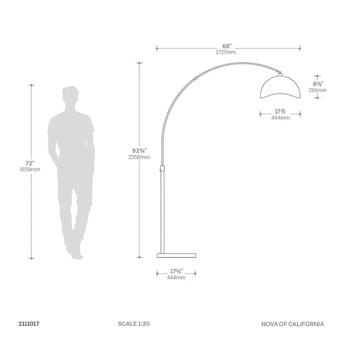 Luna Bella Modern Arc Floor Lamp - Image 15