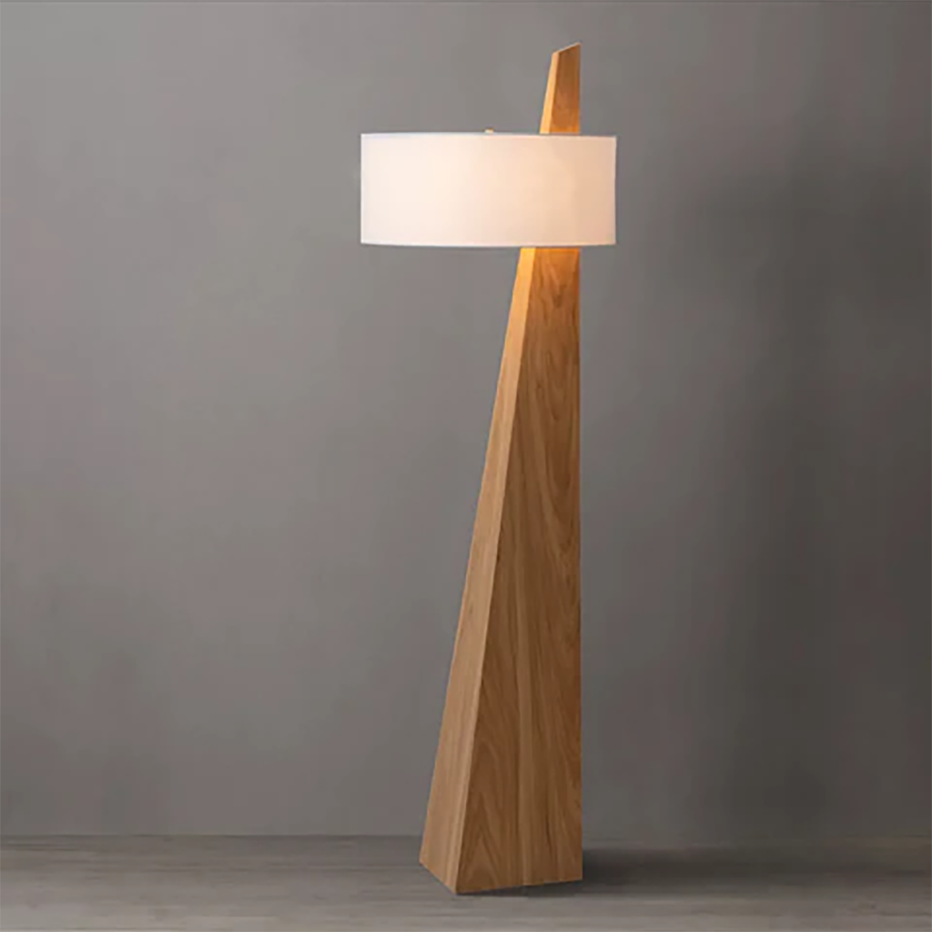 Obelisk Floor Lamp – Natural Ash Wood Finish - Image 2