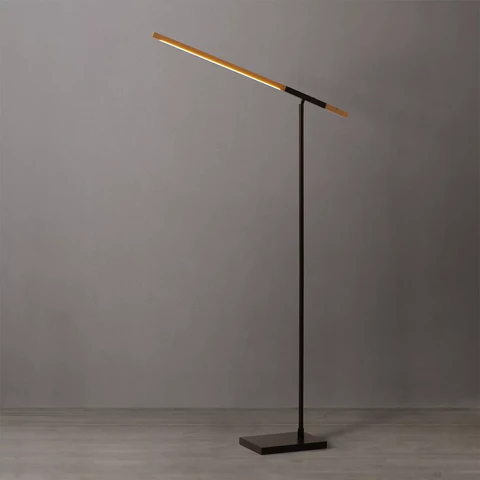 Port Natural Ash Wood LED Floor Lamp - Image 3