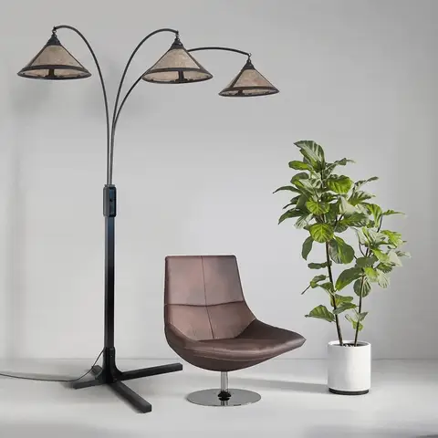 Natural Mica Contemporary 3-Light Floor Lamp - Image 3