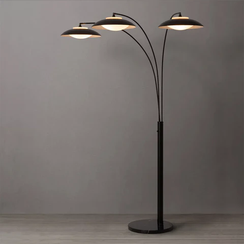 Saucer 3 Light Arc - Floor Lamp - Image 2