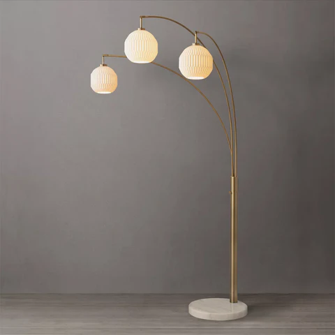 Moraga Arc Floor Lamp with Three Lights - Image 2