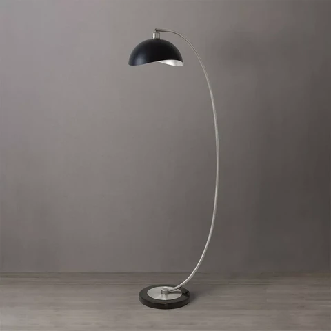 Luna Bella Antique Nickel Chairside Arc Floor Lamp - Image 2