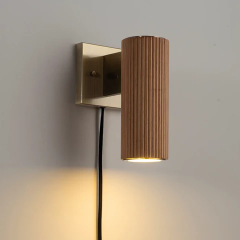 Natural Ash Tambo Plug-In Wall Sconce - Image 2