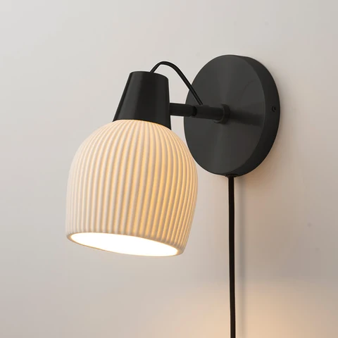 Petaluma Wall Sconce – Bone Porcelain & Matte Black - Image 2