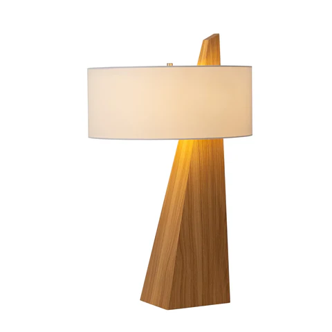 Obelisk Accent Table Lamp – Natural Ash Wood - Image 5