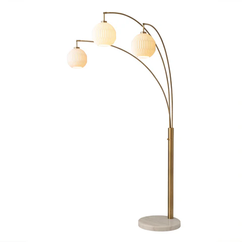 Moraga Arc Floor Lamp with Three Lights - Image 3