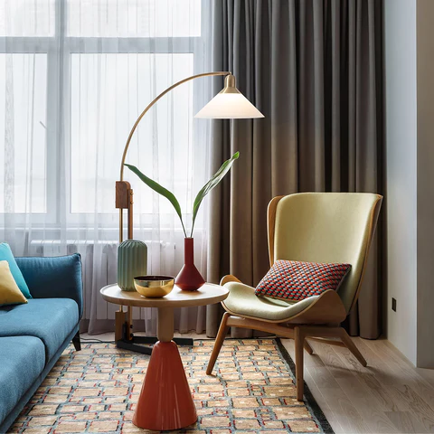 Melmar Modern Chairside Arc Floor Lamp - Image 3