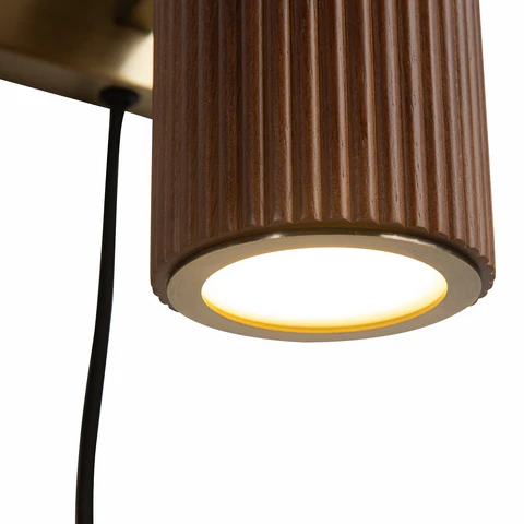 Dark Walnut Tambo Plug-In Wall Sconce - Image 3