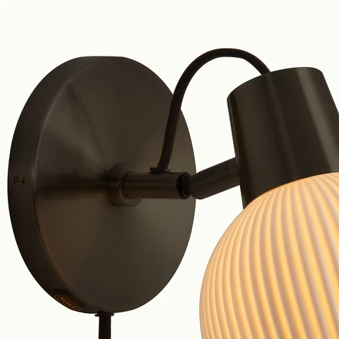 Petaluma Wall Sconce – Bone Porcelain & Matte Black - Image 3