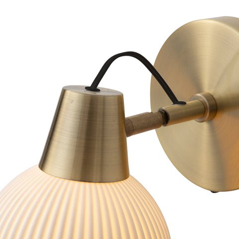 Petaluma Wall Sconce – Bone Porcelain & Weathered Brass - Image 3