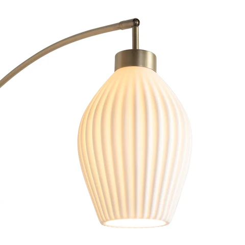Santa Clara Floor Lamp with 3 Bone Porcelain Lights - Image 4