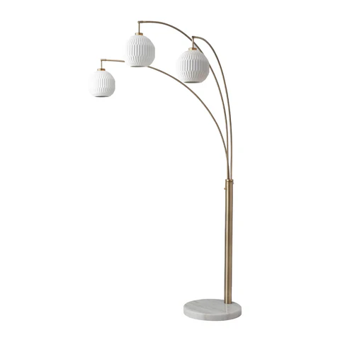 Moraga Arc Floor Lamp with Three Lights - Image 4