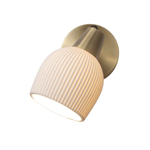 Petaluma Wall Sconce – Bone Porcelain & Weathered Brass - Image 5