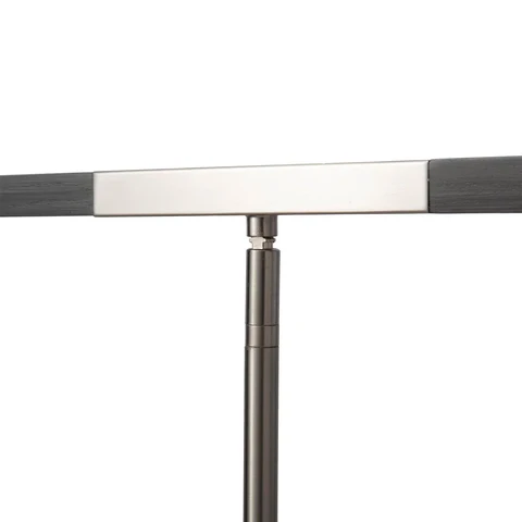 Port Charcoal Gray Wood LED Table Lamp - Image 7