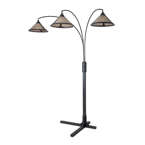 Natural Mica Contemporary 3-Light Floor Lamp - Image 7