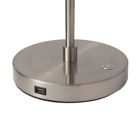 Port Charcoal Gray Wood LED Table Lamp - Image 8
