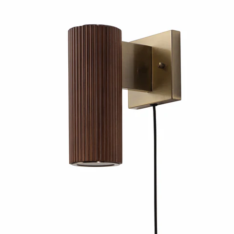 Dark Walnut Tambo Plug-In Wall Sconce - Image 7