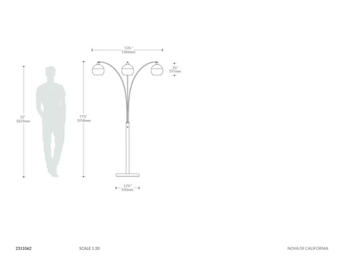 Orson Three-Light Arc Floor Lamp - Image 8