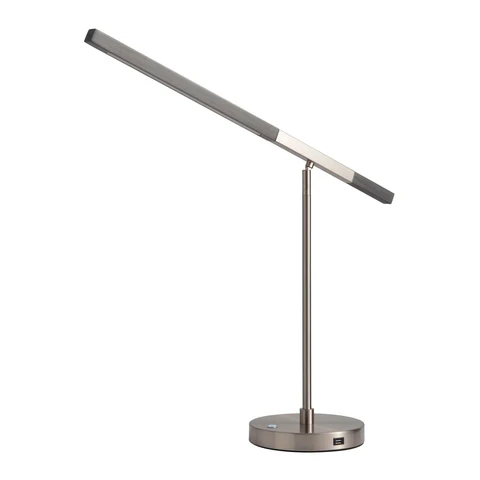 Port Charcoal Gray Wood LED Table Lamp - Image 10