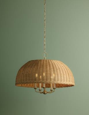 Rattan Five-Light Pendant - Image 10