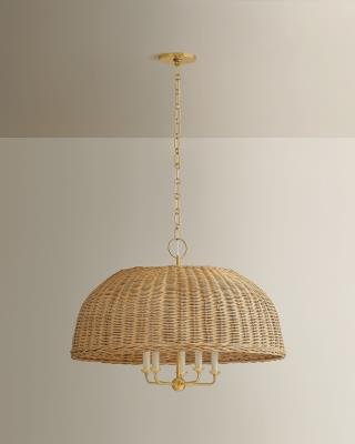 Rattan Five-Light Pendant - Image 4