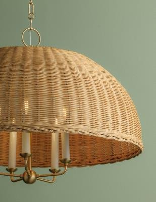 Rattan Five-Light Pendant - Image 8