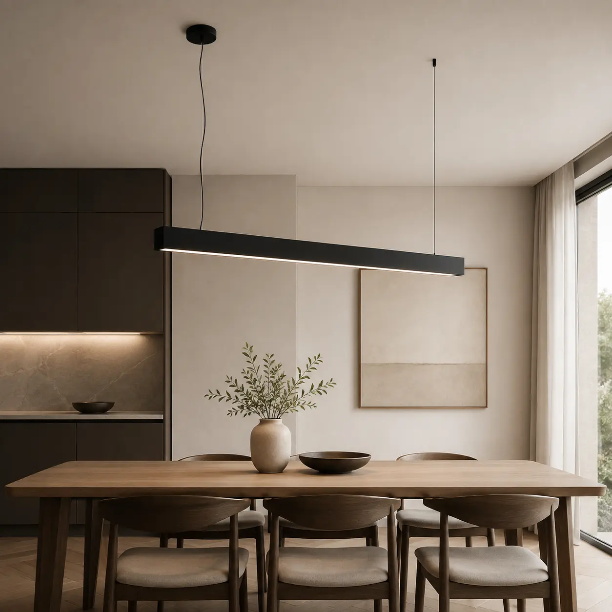 Modern Linear LED Pendant - Image 2