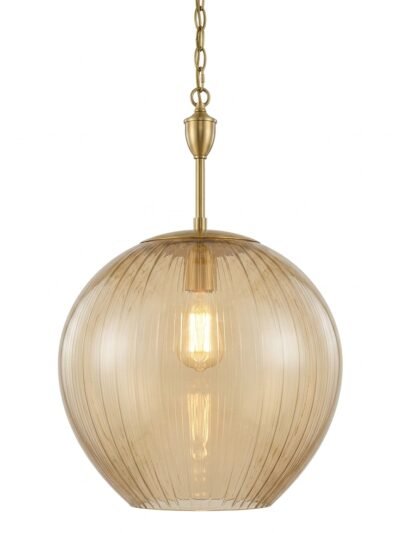 Etched Glass Hanging Light