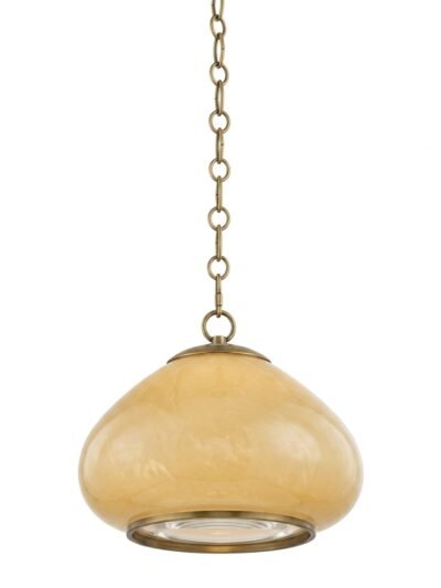 Cream Opal Glass Pendant