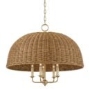 Rattan Five-Light Pendant