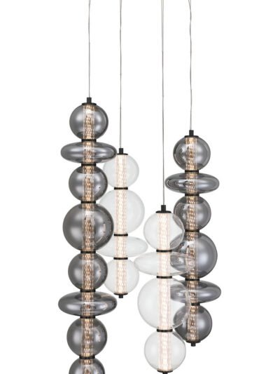 LED Globe Glass Chandelier