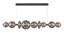 LED Smoked Glass Linear Chandelier