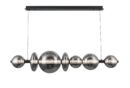 LED Contemporary Smoked Chandelier