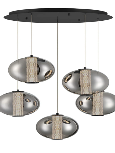 LED Globe Glass Chandelier