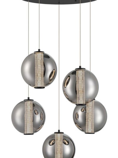 LED Globe Glass Chandelier