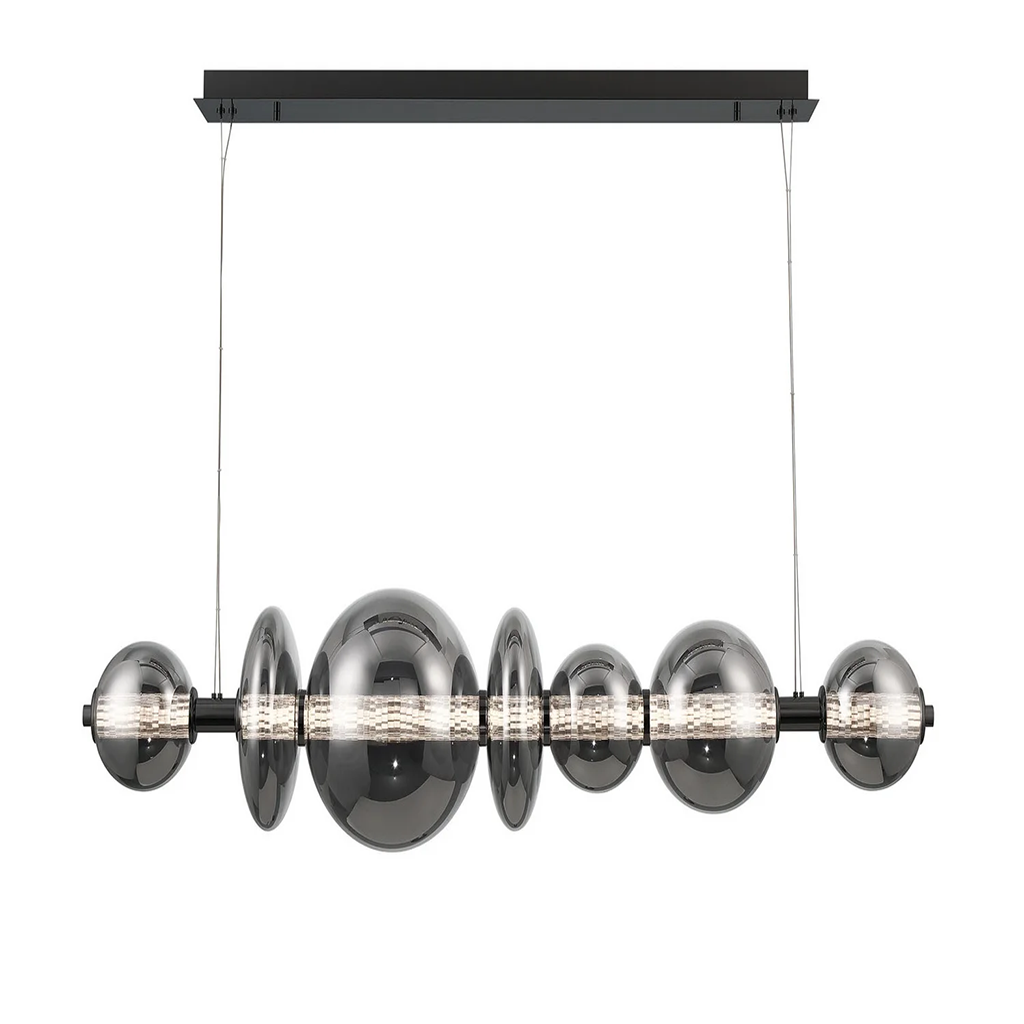 LED Contemporary Smoked Chandelier