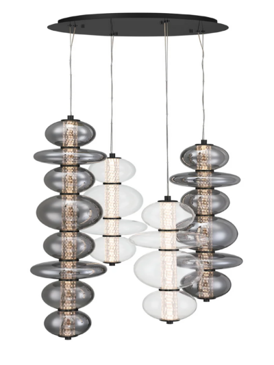 LED Globe Glass Chandelier