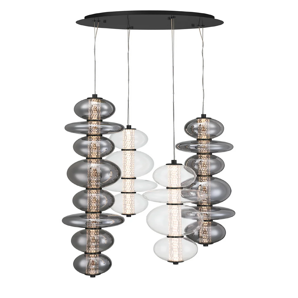 LED Globe Glass Chandelier
