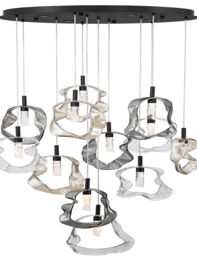 LED Organic Glass Pendant Light